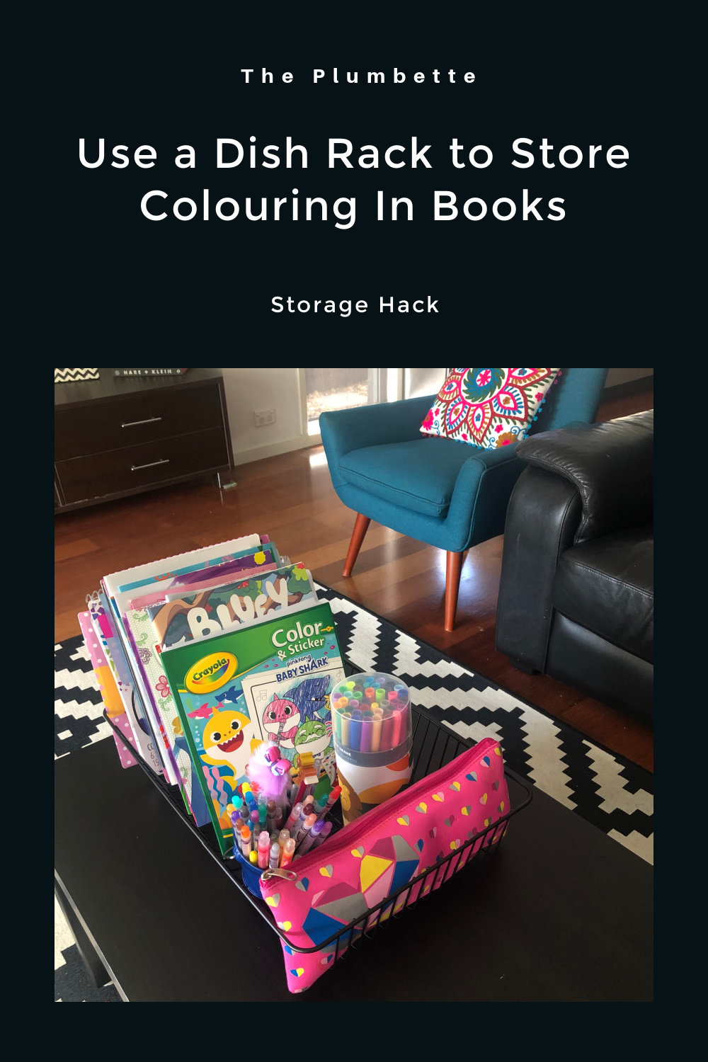 Download Use A Dish Rack For Colouring Book Storage The Plumbette