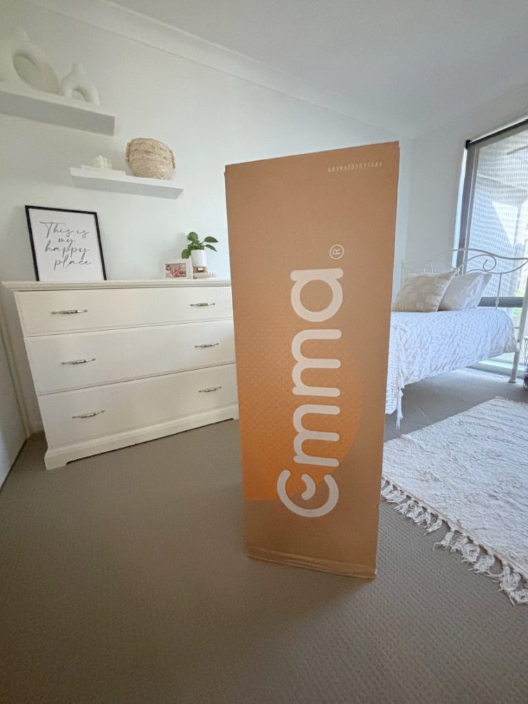 Emma Sleep mattress in a box in white styled bedroom